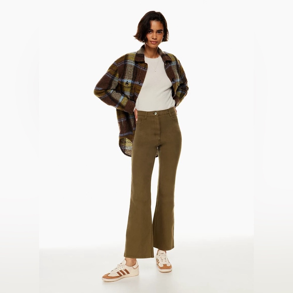 Aritizia Wilfred Free Two Step Brown Green High Waist Bootcut Jeans Size 00